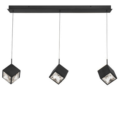 Ice Cube 8in. LED Chandelier Light 2700K/3000K/3500K/4000K in Black