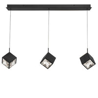Ice Cube 8in. LED Chandelier Light 2700K/3000K/3500K/4000K in Black