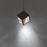 Ice Cube 8in. LED Mini Pendant Light 3500K in Black