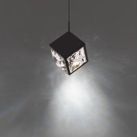 Ice Cube 8in. LED Mini Pendant Light 3500K in Black