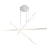 Stack 3 Light LED Chandelier Light 3000K in Brushed Aluminum