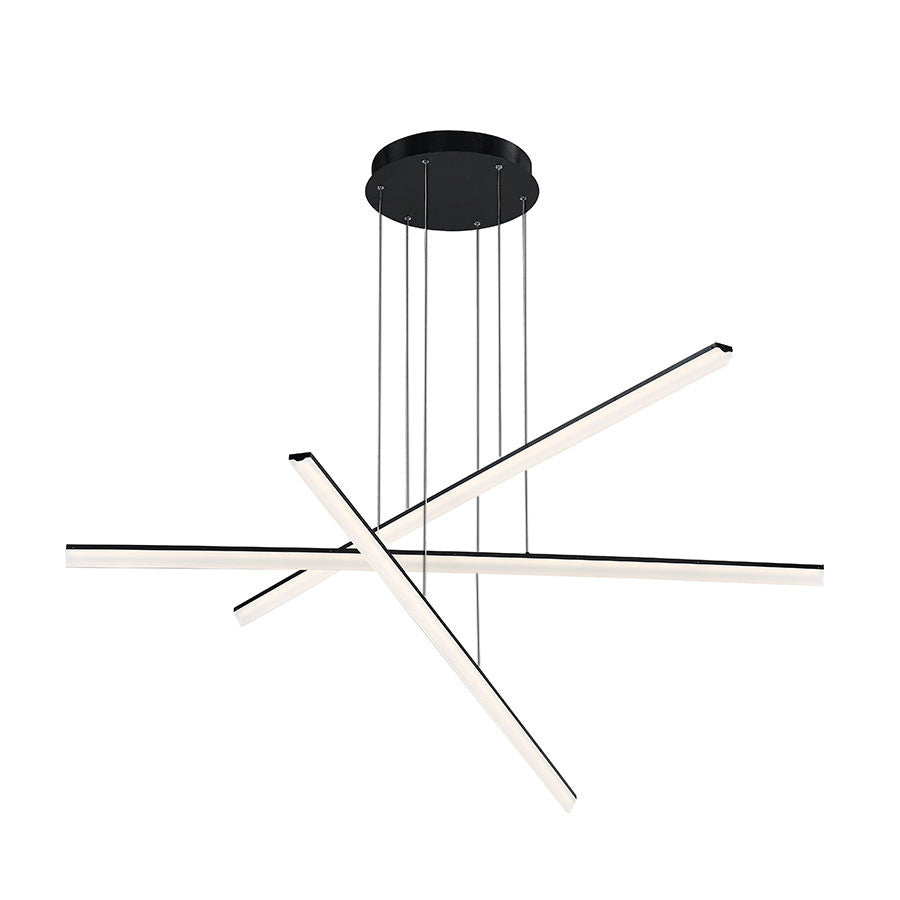 Stack 3 Light LED Chandelier Light 3000K in Black