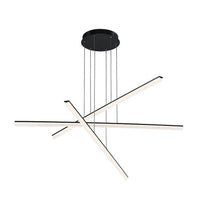 Stack 3 Light LED Chandelier Light 3000K in Black