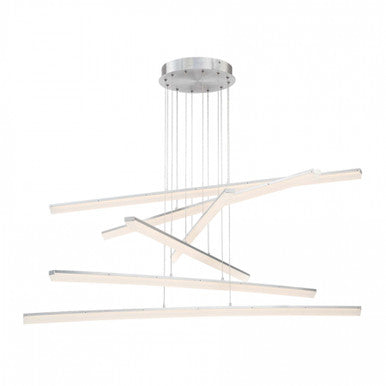 Stack 6 Light LED Chandelier Light 3000K in Brushed Aluminum