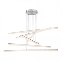 Stack 6 Light LED Chandelier Light 3000K in Brushed Aluminum