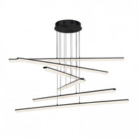Stack 6 Light LED Chandelier Light 3000K in Black