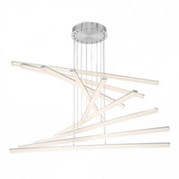 Stack 9 Light LED Chandelier Light 3000K in Brushed Aluminum