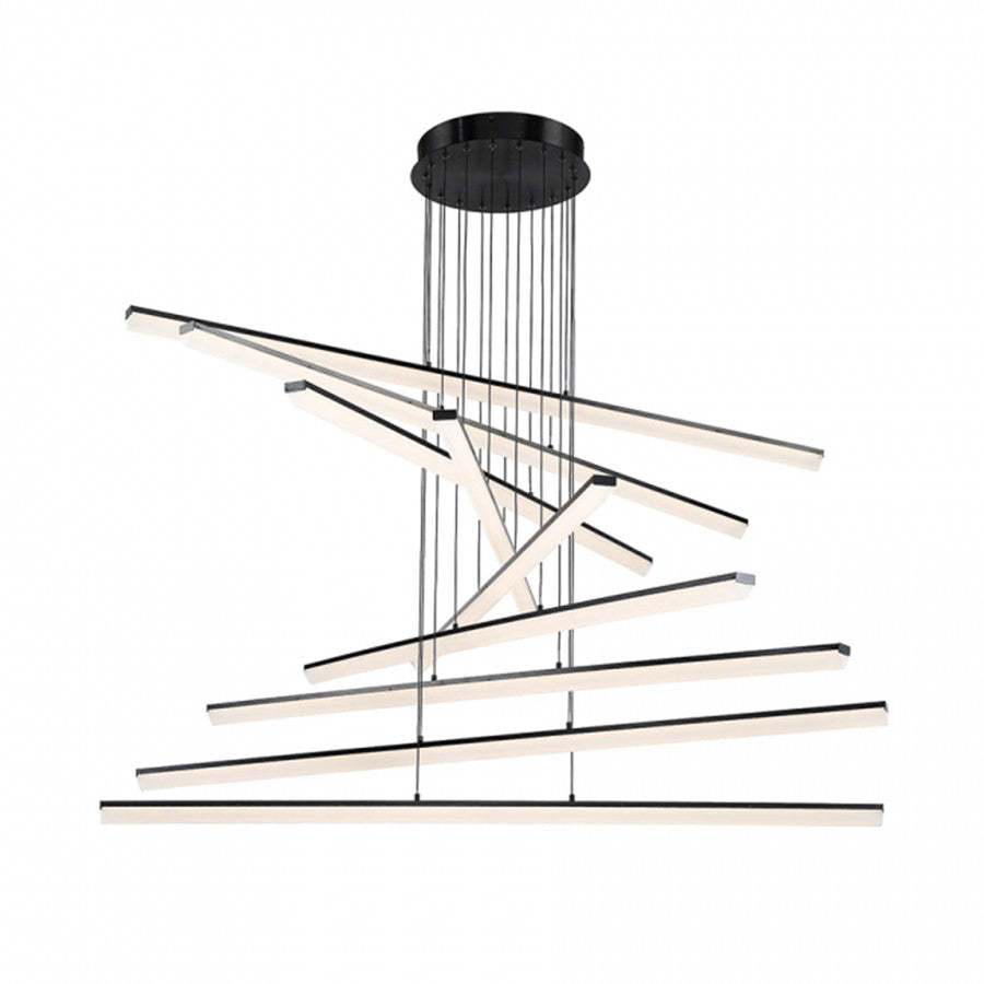 Stack 9 Light LED Chandelier Light 3000K in Black