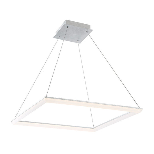 FRAME 28in. LED Pendant Light 3000K in Brushed Aluminum