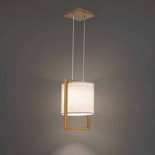 Park Avenue 12in. LED Mini Pendant Light 3000K in Aged Brass