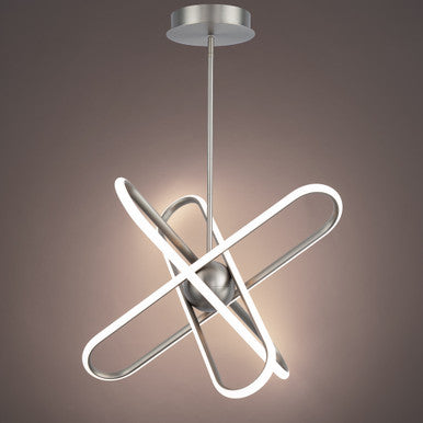 Valerius 24in. LED Chandelier Light 3000K in Brushed Nickel