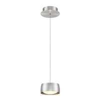 Tic Toc 6in. LED Mini Pendant Light 3000K in Brushed Aluminum