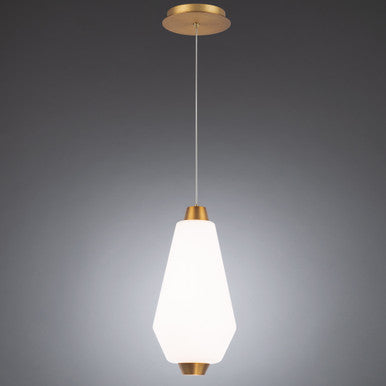 Amelia 14in. LED Mini Pendant Light 3000K in Aged Brass