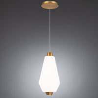 Amelia 14in. LED Mini Pendant Light 3000K in Aged Brass