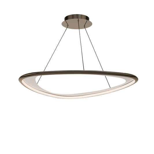 Oyster 33in. LED Pendant Light 2700K in Black Chrome