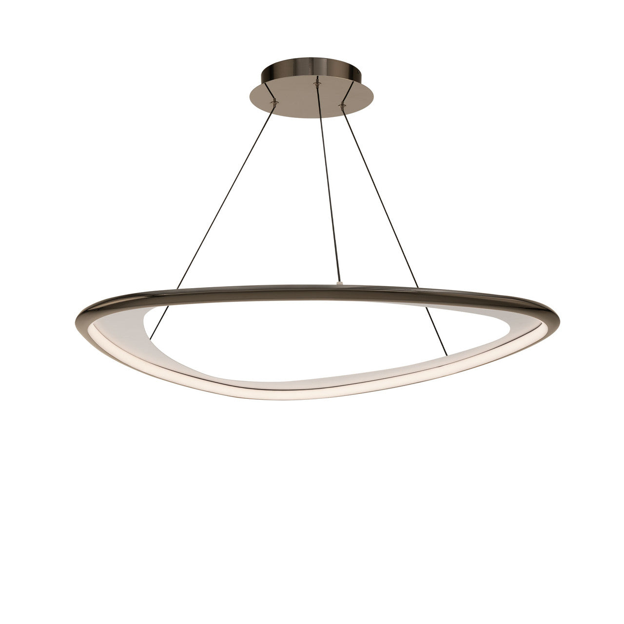 Oyster 33in. LED Pendant Light 4000K in Black Chrome