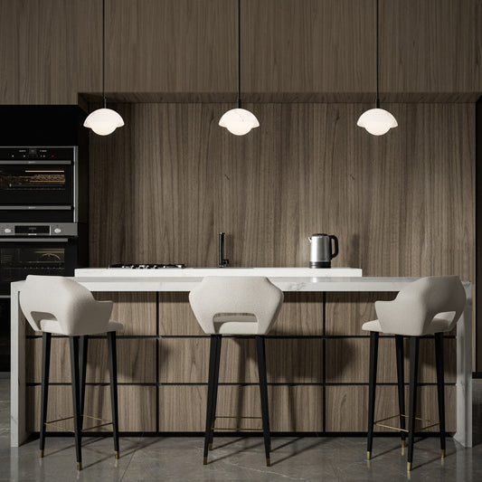 Moonstone 10in. LED Mini Pendant Light 3000K in Black