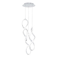 Interlace 21in. LED Chandelier Light 2700K/3000K/3500K/4000K in Chrome - PD-47803R-CH