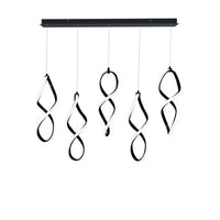 Interlace 21in. LED Chandelier Light 2700K/3000K/3500K/4000K in Black - PD-47805L-BK