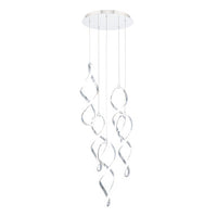 Interlace 21in. LED Chandelier Light 2700K/3000K/3500K/4000K in Chrome - PD-47805R-CH