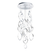 Interlace 21in. LED Chandelier Light 2700K/3000K/3500K/4000K in Chrome - PD-47809R-CH