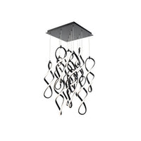 Interlace 21in. LED Chandelier Light 2700K/3000K/3500K/4000K in Black - PD-47813S-BK