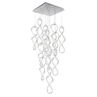 Interlace 21in. LED Chandelier Light 2700K/3000K/3500K/4000K in Chrome - PD-47813S-CH