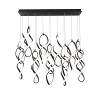 Interlace 21in. LED Chandelier Light 2700K/3000K/3500K/4000K in Black - PD-47814L-BK