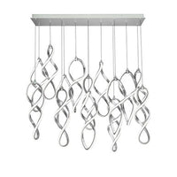 Interlace 21in. LED Chandelier Light 2700K/3000K/3500K/4000K in Chrome - PD-47814L-CH