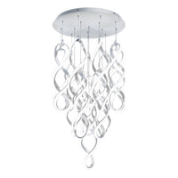 Interlace 21in. LED Chandelier Light 2700K/3000K/3500K/4000K in Chrome - PD-47815R-CH