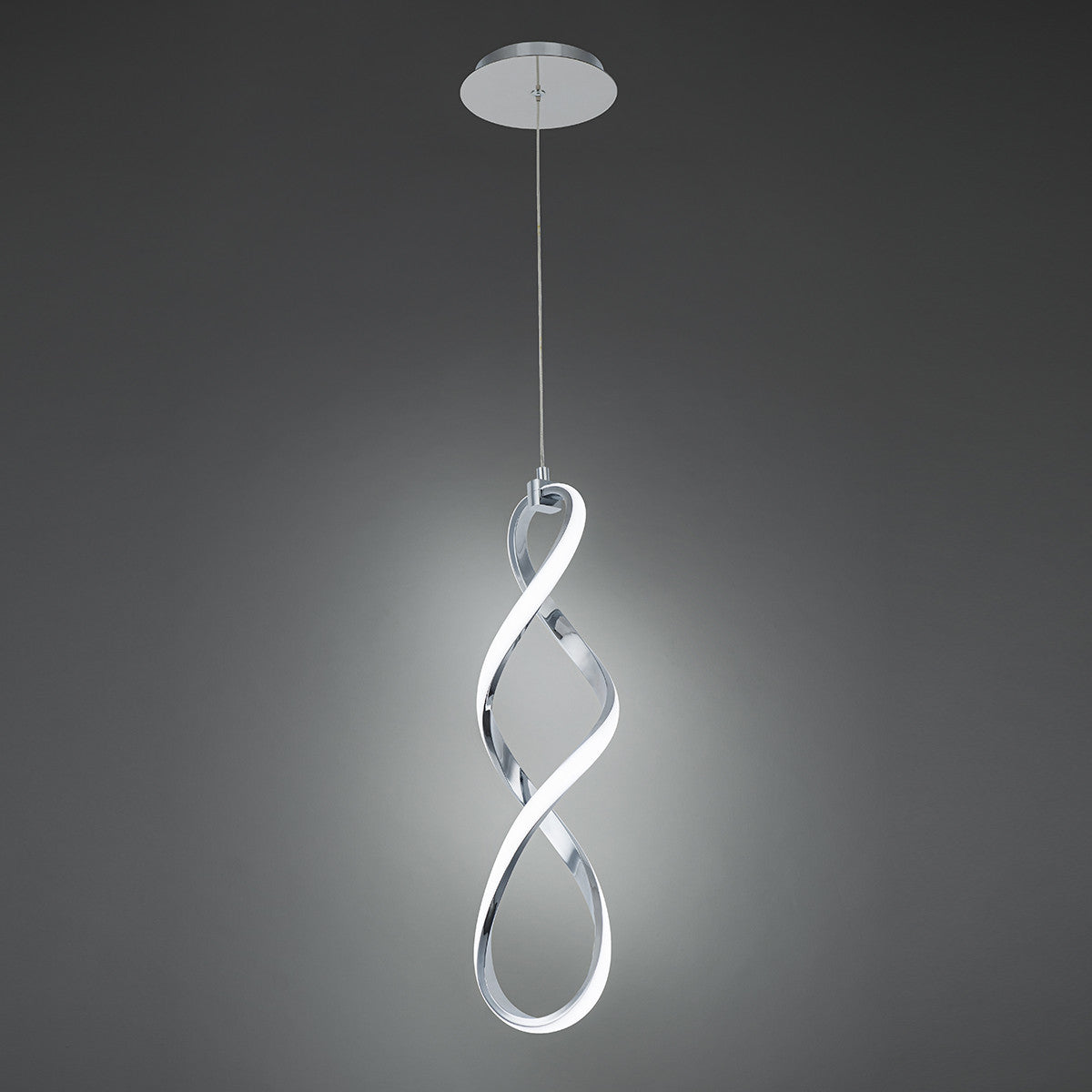 INTERLACE 21in. LED Mini Pendant Light 3000K in Chrome