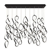 Interlace 21in. LED Chandelier Light 2700K/3000K/3500K/4000K in Black - PD-47823L-BK