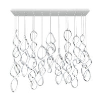 Interlace 21in. LED Chandelier Light 2700K/3000K/3500K/4000K in Chrome - PD-47823L-CH