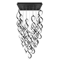 Interlace 21in. LED Chandelier Light 2700K/3000K/3500K/4000K in Black - PD-47825S-BK
