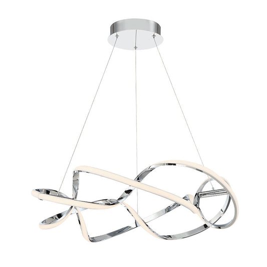 INTERLACE 28in. LED Pendant Light 3000K in Chrome