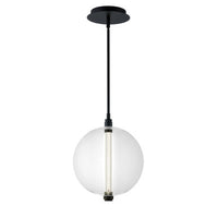 Anakin 10 in. LED Mini Pendant Light 3000K in Black