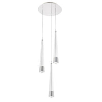 Quill 16in. LED Chandelier Light 2700K/3000K/3500K/4000K in Chrome - PD-59403R-CH