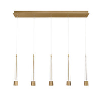 Quill 16in. LED Chandelier Light 2700K/3000K/3500K/4000K in Aged Brass - PD-59405L-AB