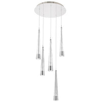 Quill 16in. LED Chandelier Light 2700K/3000K/3500K/4000K in Chrome - PD-59405R-CH