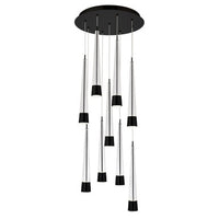 Quill 16in. LED Chandelier Light 2700K/3000K/3500K/4000K in Black - PD-59409R-BK