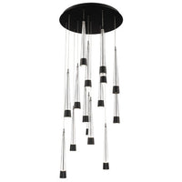 Quill 16in. LED Chandelier Light 2700K/3000K/3500K/4000K in Black - PD-59415R-BK