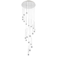 Quill 16in. LED Chandelier Light 2700K/3000K/3500K/4000K in Chrome - PD-59421R-CH