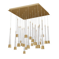 Quill 16in. LED Chandelier Light 2700K/3000K/3500K/4000K in Aged Brass - PD-59425S-AB