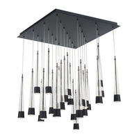 Quill 16in. LED Chandelier Light 2700K/3000K/3500K/4000K in Black - PD-59425S-BK