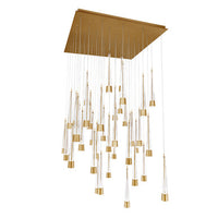 Quill 16in. LED Chandelier Light 2700K/3000K/3500K/4000K in Aged Brass - PD-59441S-AB
