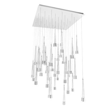 Quill 16in. LED Chandelier Light 2700K/3000K/3500K/4000K in Chrome - PD-59441S-CH
