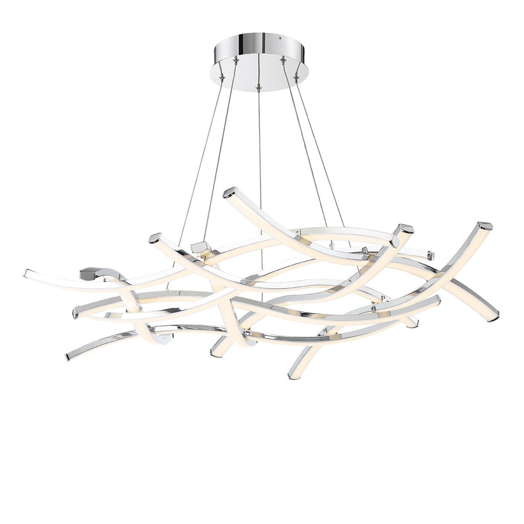 Divergence 44in. LED Chandelier Light 3000K in Chrome