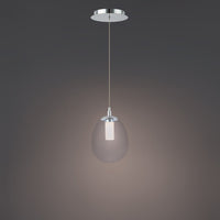 Bolla 09 in. LED Mini Pendant Light 3000K in Chrome