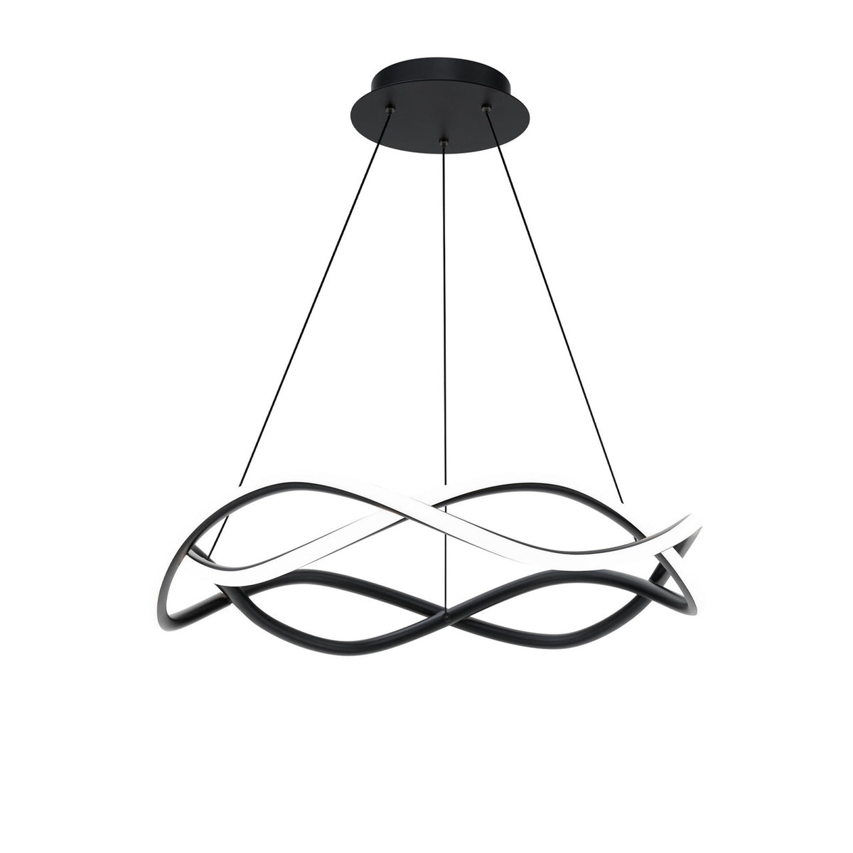Swerve 26in. LED Chandelier Light 2700K in Black