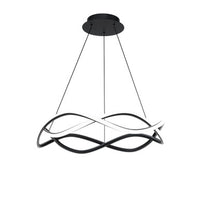 Swerve 26in. LED Chandelier Light 3500K in Black